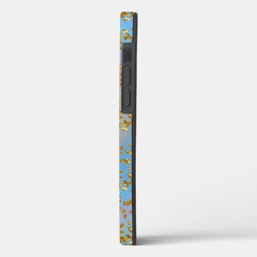 Iriserende spiraal en gouden Glitter Confetti Case-Mate iPhone Case (Achterkant / Links)