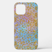 Iriserende spiraal en gouden Glitter Confetti Case-Mate iPhone Case (Achterkant)