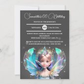 Iriserende sprookjesprinses glinstert grillige vle kaart (Voorkant)