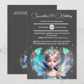 Iriserende sprookjesprinses glinstert grillige vle kaart (Voorkant / Achterkant)