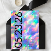 Iriserende Ultra Modern Bold DATE non Foto Save The Date