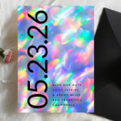 Iriserende Ultra Modern Bold DATE non Foto Save The Date