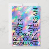 Iriserende Ultra Modern Monogram Vrijgezellenfeest Kaart (Achterkant)