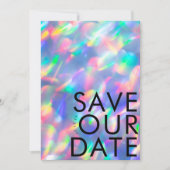 Iriserende Ultra Moderne Monogram Foto Save The Date (Voorkant)