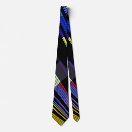 Iriserende veelkleurige strepen stropdas (Voorkant)