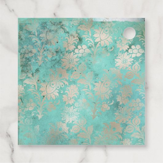 iriserende vlinder en damast bedankjes labels (Achterkant)