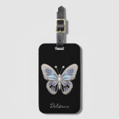 iriserende vlinderelegantie bagagelabel (Voorkant (verticaal))