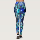 Iriserende vlinders op rimpelige leggings (Achterkant)