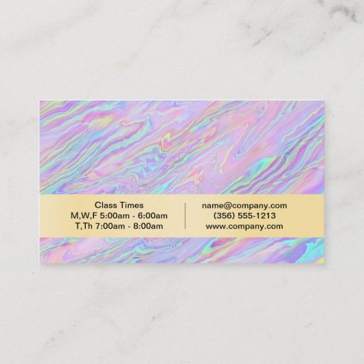 Iriserende Vloeistof Visitekaartje (Achterkant)