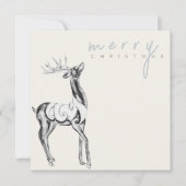 Iriserende Waterverf rendieren Vrolijk kerstfeest Feestdagenkaart (Voorkant)