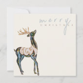 Iriserende Waterverf rendieren Vrolijk kerstfeest Feestdagenkaart (Voorkant)