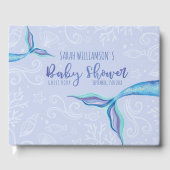 iriserende Waterverf zeemeermin Paarse Baby shower Gastenboek (Voorkant)