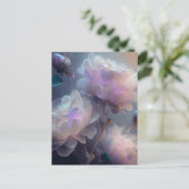 Iriserende zachte focus licht spectrum bloemen briefkaart (Staand voorkant)