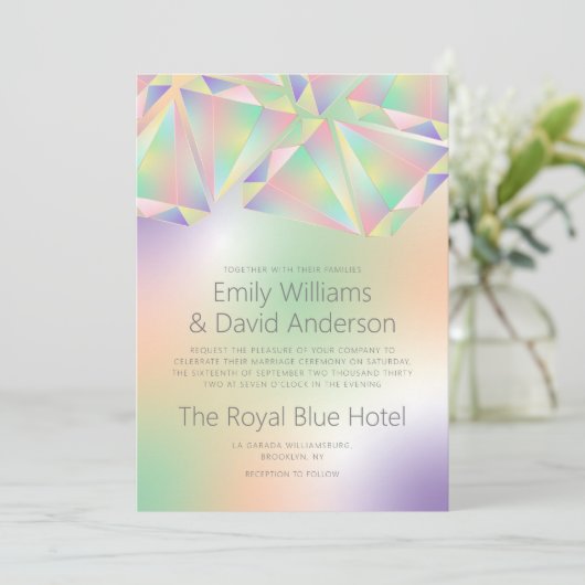 Iriserende zachte pastel Pareltjes geïnspireerd br Kaart (Staand voorkant)