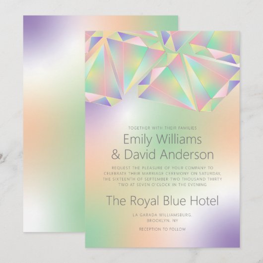 Iriserende zachte pastel Pareltjes geïnspireerd br Kaart (Voorkant / Achterkant)