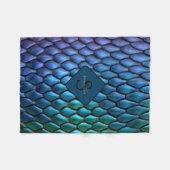 Iriserende zeemeermin staart Dragon Scales Fantasi Fleece Deken (Voorkant (Horizontaal))