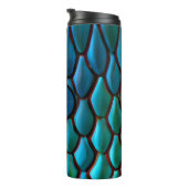 Iriserende zeemeermin staart Dragon Scales Fantasi Thermosbeker (Geroteerd rechts)