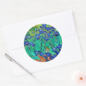 Irises (1889) Botanical Fine Art Vincent van Gogh Ronde Sticker (Envelop)