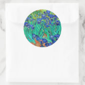Irises (1889) Botanical Fine Art Vincent van Gogh Ronde Sticker (Tas)