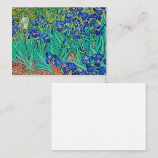 Irises, 1889 by Vincent van Gogh Visitekaartje (Voorkant / Achterkant)