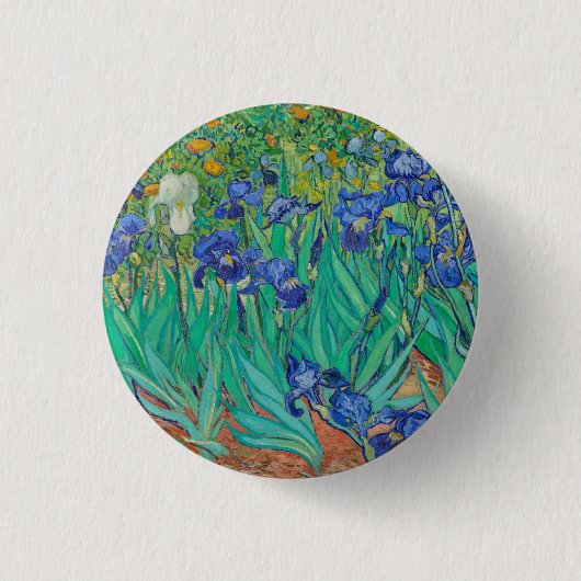 "IRISES 1889" DOOR VINCENT Van Gogh BADGE Ronde Button 3,2 Cm (Voorkant)