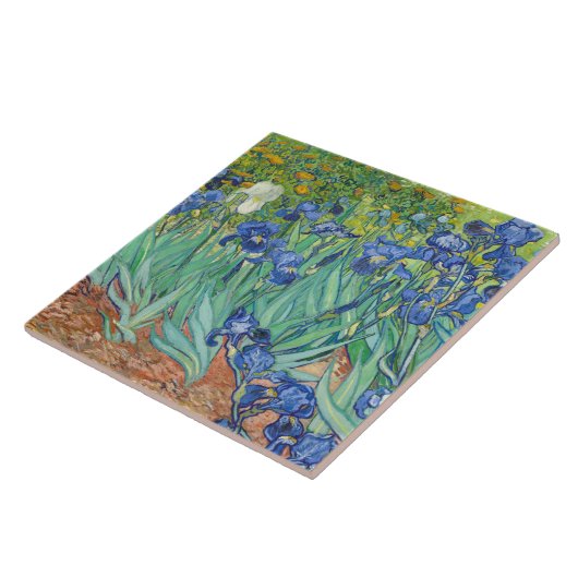 Irises (1889)  Kunst van Vincent Van Gogh Tegeltje (Zijkant)