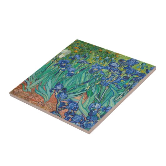 Irises, 1889 tegeltje (Zijkant)