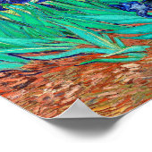 Irises (1889) Vincent Van Gogh blue florale tuin Poster (Hoek)