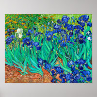 Irises (1889) Vincent Van Gogh blue florale tuin