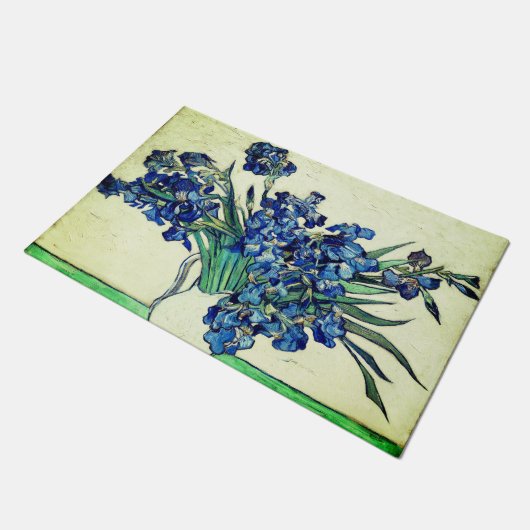  Irises (1890) van Vincent Van Gogh  Deurmat (Schuin)