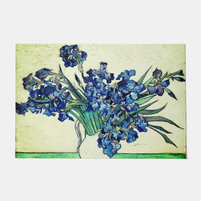 Irises (1890) van Vincent Van Gogh  Deurmat (Voorkant)