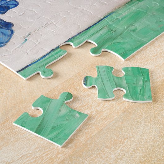 Irises (1890) van Vincent Van Gogh Legpuzzel (Zijkant)