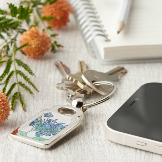 Irises (1890) van Vincent Van Gogh Sleutelhanger (Zijkant)