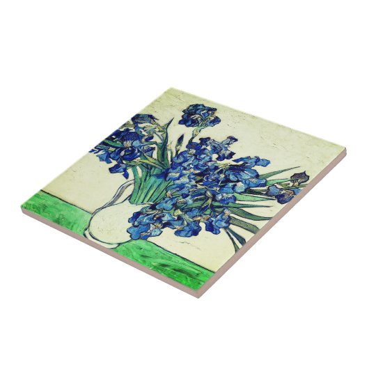  Irises (1890) van Vincent Van Gogh  Tegeltje (Zijkant)