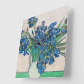 Irises, 1890, van Vincent van Gogh Vierkante Klok (Hoek)
