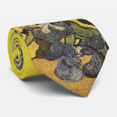 Irises against Yellow Background Van Gogh Fine Art Stropdas (Opgerold)