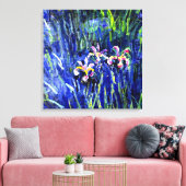 Irises, beroemd bloemschilderij van Claude Monet, Canvas Afdruk (Insitu (Woonkamer))