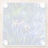 Irises, beroemd bloemschilderij van Claude Monet Glazen Onderzetter (Achterkant)