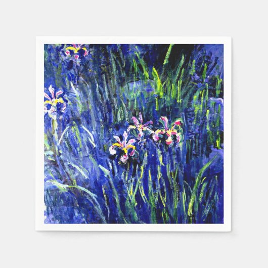 Irises, beroemd bloemschilderij van Claude Monet Servet (Voorkant)