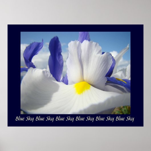 Irises Blue Sky art print Healing Touch Nursing (Voorkant)