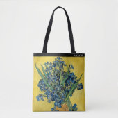 Irises by Van Gogh – Custom Text Tote Bag (Voorkant)