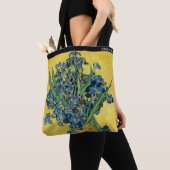 Irises by Van Gogh – Custom Text Tote Bag (Dichtbij)