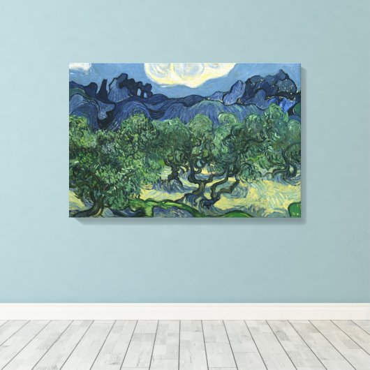 Irises by Van Gogh Wrapped Canvas (Insitu (Houten vloer))