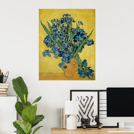 Irises by Vincent Van Gogh Poster (Thuiskantoor)