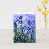 Irises Claude Monet Notecard Kaart (Gele Bloem)