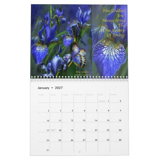 Irises - Collectie 2 - Kalender voor 2010 (Jan 2027)