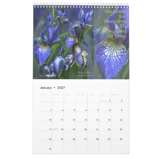 Irises - Collectie 2 - Kalender voor 2010 (Jan 2027)