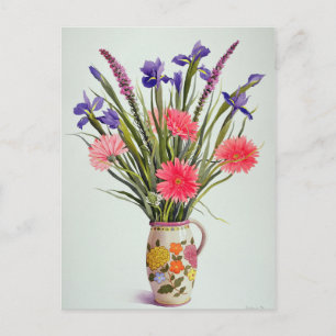 Irises en Berbera in een Nederlandse Jug Briefkaart