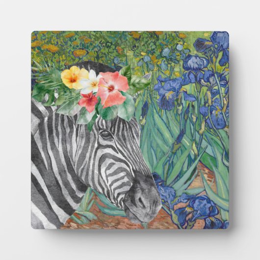 Irises en Fancy Zebra van Van Gogh Fotoplaat (Voorkant)