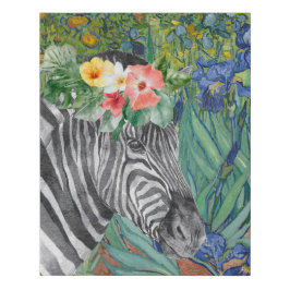 Irises en Fancy Zebra van Van Gogh Imitatie Canvas Print